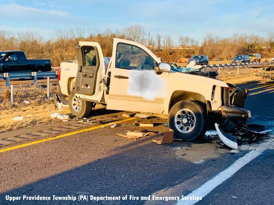 Photos: Upper Providence (PA) Vehicle Extrication Another view of a vehicle involved in the motor vehicle crash