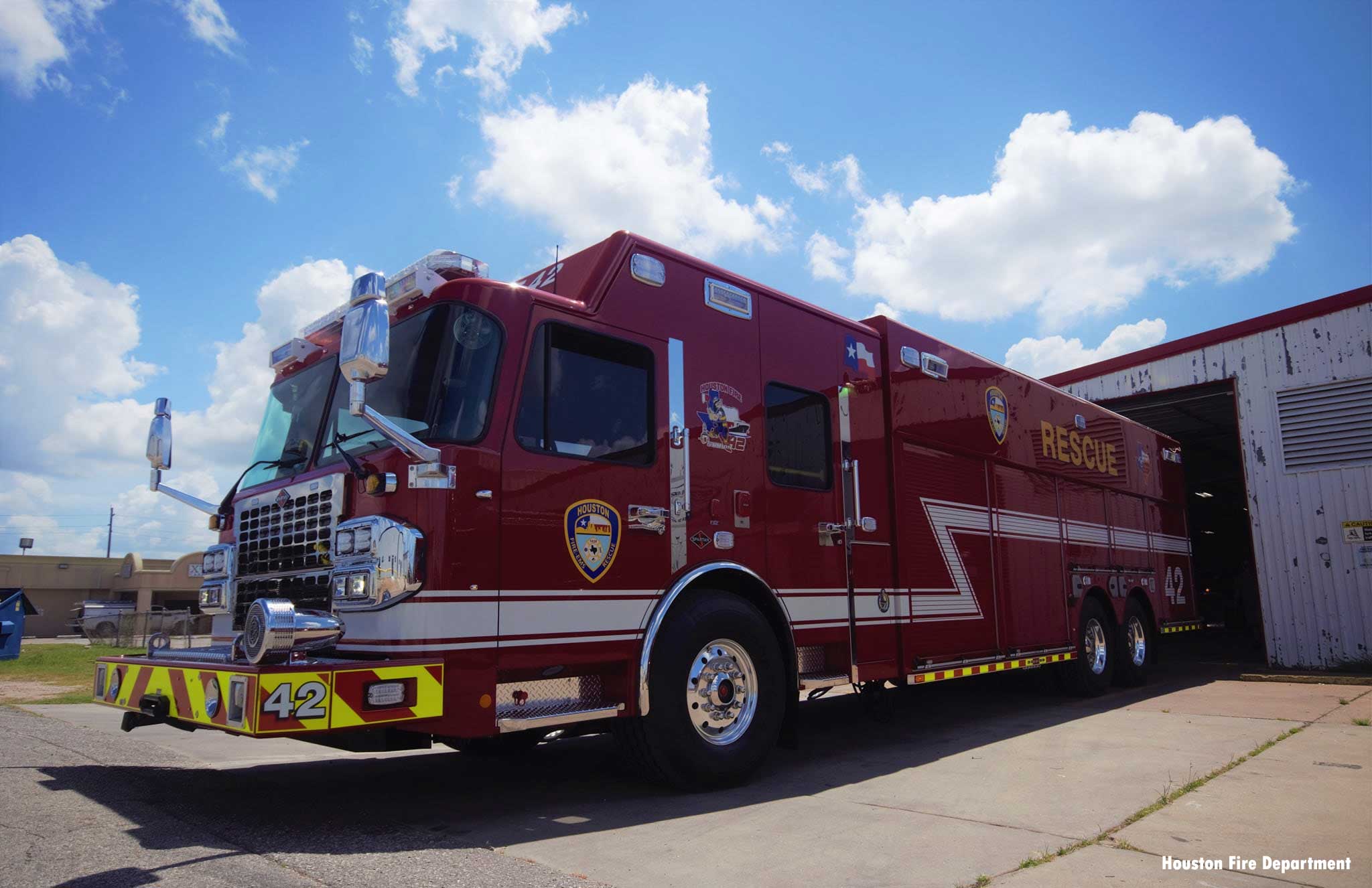 houston-fire-truck 休斯顿42号消防站的救援车