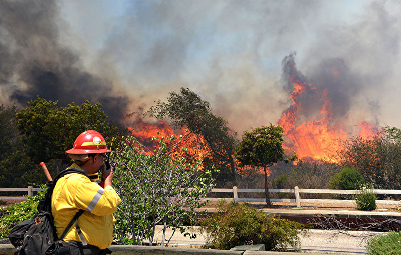 火灾摄影:加州野地火灾